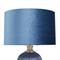Blue Velvet Transitional Table Lamp, 26" x 16" x 16"